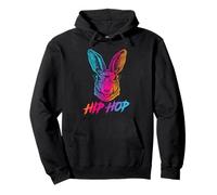 Hip Hop Bunny with Sunglasses Cute Easter Funny Rabbit Lover Felpa con Cappuccio