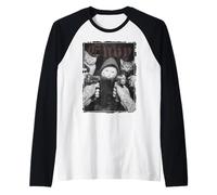 Hip Hop Cat Y2K Vintage retrò Hipster Streetwear Edgy Gatto Maglia con Maniche Raglan