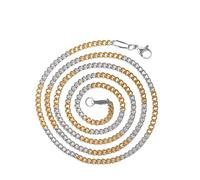 Hip Hop Collane Per Gli Uomini Delle Donne Oro Colore Della Collana In Acciaio Inox 3Mm Cuban Link Collana Rapper Catena Girocollo Monili C023