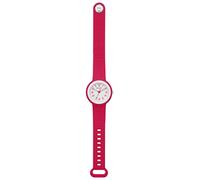 HIP HOP, Collezione Hero.Dot, Orologio Donna Berry, Cinturino in Silicone Soft Touch Intercambiabile, Pratica Chiusura, Lunetta Bianca, Numeri Verdi, Cassa 34 mm, Movimento al Quarzo, Bordeaux