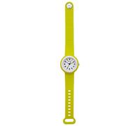 HIP HOP, Collezione Hero.Dot, Orologio Donna, Cinturino in Silicone Soft Touch Intercambiabile, Pratica Chiusura, Lunetta Bianca, Numeri Verdi, Cassa 34 mm, Movimento al Quarzo