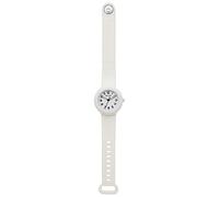 HIP HOP, Collezione Hero.Dot, Orologio Donna Day, Cinturino in Silicone Soft Touch Intercambiabile, Pratica Chiusura, Lunetta Bianca, Numeri Verdi, Cassa 34 mm, Movimento al Quarzo, Bianco
