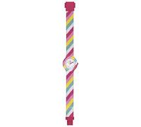 HIP HOP, Collezione Kids Fun, Orologio Bambini Lollipop con Cinturino Intercambiabile in Silicone e Tessuto, Indici Fucsia, Sfere Bianca, Nera e Azzurra, Cassa 28 mm, Movimento al Quarzo