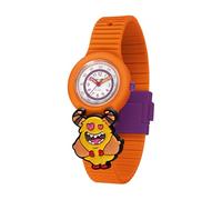 HIP HOP, Collezione PINTASTIC!, Orologio per Bambini, con Quadrante Didattico e Lancette Colorate, Cinturino in Silicone, Personalizzabile con 5 Elementi Decorativi a Tema Mostri Inclusi, Idea Regalo