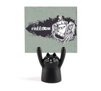 Hip-Hop Freedom Santo Graal Memo Holder Cartoon Black Cat Stand Decorazione