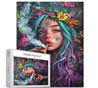 Hip Hop Girl 1000 pezzi Puzzle per adulti Psichedelico Foresta Scena Art Puzzle colorato fai da te per la decorazione della casa regali puzzle famiglia perfetto per serate di gioco 50 x 68 cm