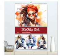 Hip Hop Girls. Rhythmic Expressions (hochwertiger Premium Wandkalender 2026 DIN A2 hoch), Kunstdruck in Hochglanz: Ein Jahr voller Hip Hop-Kunst im Aquarell-Stil