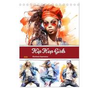 Hip Hop Girls. Rhythmic Expressions (Tischkalender 2026 DIN A5 hoch), CALVENDO Monatskalender: Ein Jahr voller Hip Hop-Kunst im Aquarell-Stil