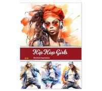 Hip Hop Girls. Rhythmic Expressions (Wandkalender 2026 DIN A2 hoch), CALVENDO Monatskalender: Ein Jahr voller Hip Hop-Kunst im Aquarell-Stil