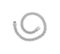 Hip Hop Gold Plated Hip Hop Bracelet Ice Out Cuban Chain Diamond Miami Chain Silver Chain for Men, Cuban Chain Bracelet, Laboratory Diamonds Hand Set