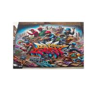 Hip Hop Graffiti Urban Art Jigsaw Puzzle 1000 Puzzle per Adulti 29,5 × 19,7 cm