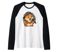 Hip Hop Hamster Mic Drop Maglia con Maniche Raglan