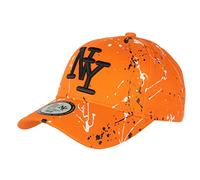 Hip Hop Honour Berretto NY arancione nero e bianco Look Tag Streetwear Baseball Paynter - unisex, arancione, taglia unica