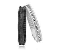 Hip-Hop Jewels Bracciale Rail Bianco/Nero Unica
