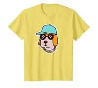 Hip Hop Labrador Cane Cool Retriever Uomini Donne Bambini Retro Maglietta, Bambini, Limone, 2 Anni