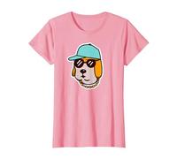 Hip Hop Labrador Cane Cool Retriever Uomini Donne Bambini Retro Maglietta, Donna, Rosa, S