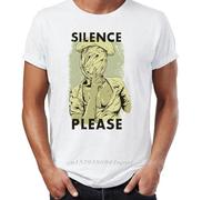 Hip Hop Men T-Shirts Silent Please Silent Hill Nurse Awesome Artwork Printed Street Guys Tops & Tees Swag 100% Cotton Camiseta White S