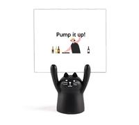 Hip Hop Music Keeps Enthusiasm Memo Holder Cartoon Black Cat Stand Decorazione