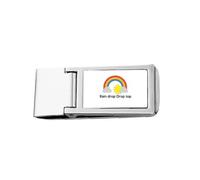 Hip Hop Music Keeps The Real Lyrics Slim Money Clip Acciaio Holder Pocket Wallet