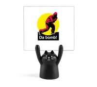 Hip Hop Music Loises Cool Reality Memo Holder Cartoon Black Cat Stand Decorazione