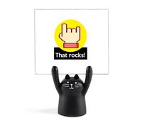 Hip Hop Music Really Loises Like Memo Holder Cartoon Black Cat Stand Decorazione