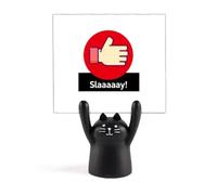 Hip Hop Music Truly Loises and Respects Memo Holder Cartoon Black Cat Stand Decoration
