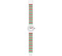 HIP HOP Orologio DONNA INSIEME PER L'ITALIA quadrante MONO-COLORE BIANCO movimento SOLO TEMPO - 3H QUARZO e CINTURINO SILICONE STAMPATO MULTICOLORE HWU1012