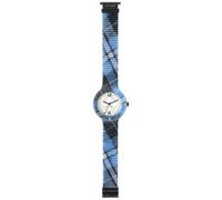 Orologio HIP HOP TARTAN LARGE 42mm Silicone Colorato Tessuto Nero Blu Grigio