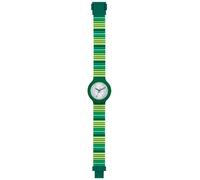HIP HOP Orologio HWU0438 DONNA MILLERIGHE quadrante CON LOGO BIANCO movimento SOLO TEMPO - 3 LANCETTE QUARZO e CINTURINO SILICONE VERDE
