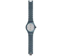 HIP HOP Orologio HWU0581 UOMO ALUMINIUM quadrante MONO-COLORE ARGENTO movimento SOLO TEMPO - 3 LANCETTE QUARZO e BRACCIALE ALLUMINIO BLU
