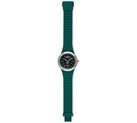 HIP HOP Orologio HWU0775 UOMO METAL SOLARE quadrante MONO-COLORE NERO movimento SOLO TEMPO - 3 LANCETTE QUARZO e CINTURINO SILICONE E METALLO VERDE