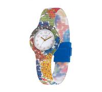 HIP HOP Orologio HWU1300 DONNA FLORA quadrante MONO-COLORE BIANCO movimento SOLO TEMPO - 3 LANCETTE QUARZO e CINTURINO SILICONE BLU