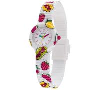 HIP HOP Orologio Solo Tempo Kids Fun, Orologio per Bambini Bianco con Stampa Frutta e Cinturino in Silicone Morbido Resistente all'Acqua HWU1036