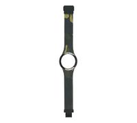 HIP HOP Orologio UOMO METAL quadrante MONO-COLORE NERO movimento SOLO TEMPO - 3H QUARZO e CINTURINO SILICONE E METALLO MULTICOLORE HWU0704