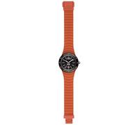 HIP HOP Orologio UOMO METAL SOLARE quadrante MONO-COLORE NERO movimento SOLO TEMPO - 3 LANCETTE QUARZO e CINTURINO SILICONE E METALLO ROSSO HWU0773