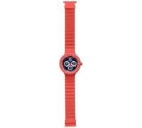 HIP HOP Orologio UOMO MULTIFUNZIONE quadrante CON LOGO BLU movimento MULTIFUNZIONE QUARZO e CINTURINO SILICONE ROSA