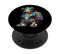 Hip Hop Orso Con Zaino Swag PopSockets PopGrip Adesivo