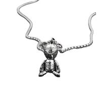 Hip Hop Personalità Graffiti Orso Ciondolo Collana Charm Moda Alfabeto Animale Uomini Donne Gioielli Accessori Regali 1 Pz (Dimensioni: 70 cm)