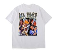 Hip Hop Rapper Lil Baby T-Shirt Men 90s Tshirt Oversized Vintage Wear Street Fashion Top Tshirts Summer T Shirt Y2k Women Cargo White L