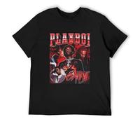 Hip Hop Rapper Playboi Carti T Shirt Men Women Graphic Print T-Shirts Oversized Streetwear Short Sleeve Male Cotton T-Shirt T-Shirt Black M