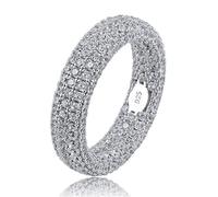 Hip Hop Rings Anello Rock Luxury Silver Colour Full Bling Iced out Cubic Micro Paved CZ Rings Wedding Party Jewelry Gift,Argento,8