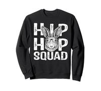 Hip Hop Squad Bunny Face Cute with Glasses Rabbit Easter Felpa