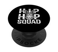 Hip Hop Squad Bunny Face Cute With Glasses Rabbit Easter PopSockets PopGrip Adesivo