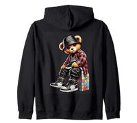 Hip Hop Teddy Bear Style Vibes Friends Felpa con Cappuccio