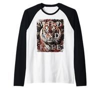 Hip Hop Tiger Y2K Vintage Hipster Edgy Streetwear Tigre Maglia con Maniche Raglan