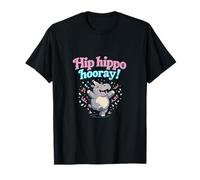 Hip Ippopotamo Hooray Carino Danza Ippopotamo Gioco di Parole Grafica Maglietta