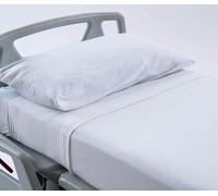 HIP Lenzuolo Superiore, Lenzuolo Tecnico Sanitario in Jersey, Traspirante, Antibatterico, Antidecubito e Prevenzione Equinismo Piede, Non si Stira, Per Lungodegenza, Bianco, Letto Singolo,195x90x25h