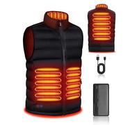 Hipappy Gilet Riscaldante Uomo - Giubbotto Termico 4 Zone con Batteria 10000mAh - Riscaldamento Rapido 3 Livelli - Lavabile in Lavatrice (L)