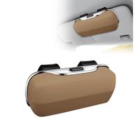 HIPATU Porta Occhiali Auto per Visiera per Isuzu D-Max (2012-2019), Custodia per Occhiali da Auto, Supporto per Occhiali da Sole per Visiera Auto,A Beige