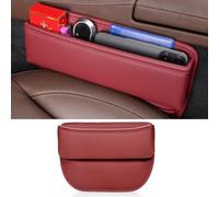 HIPATU Scatola Portaoggetti per Seggiolino Auto per BMW Z4 Roadster E85 E89 G29 / Coupe E86, Organizer Sedile Accessori Interno Multifunzionale Laterali,A-Red